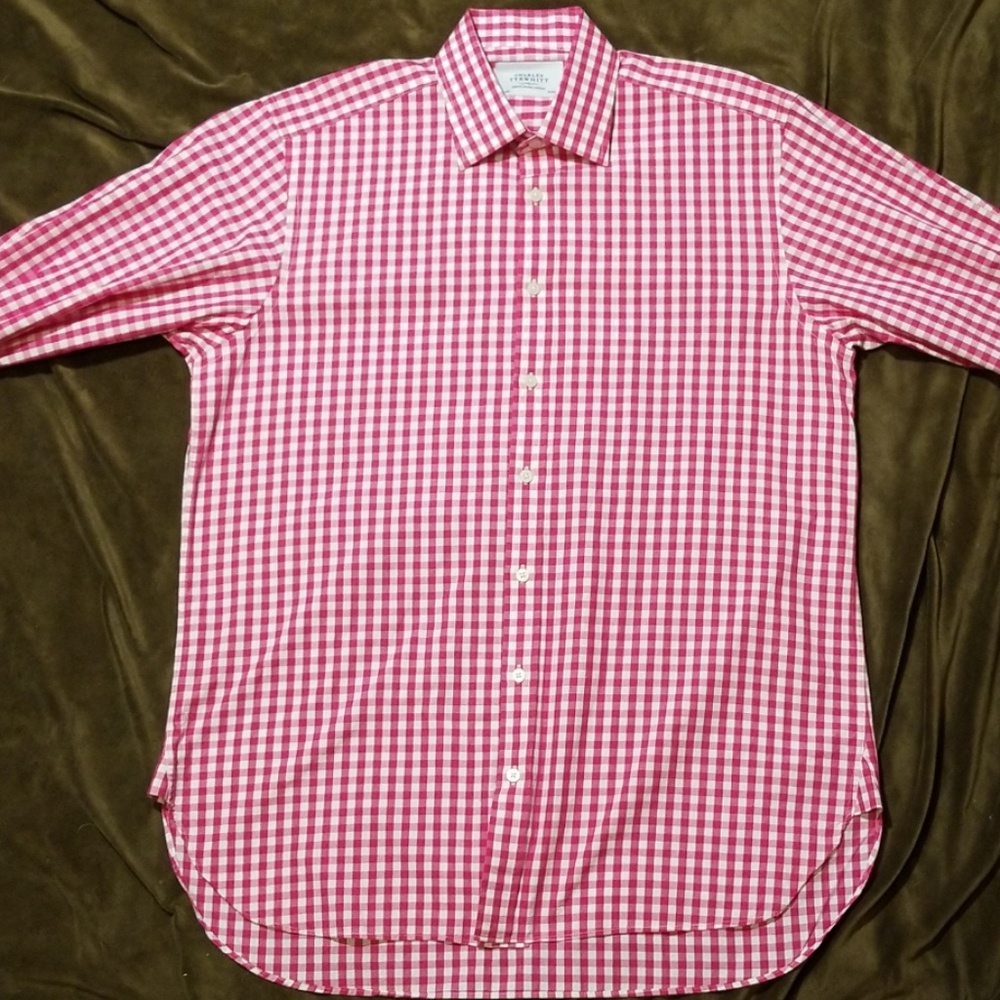Charles Tyrwhitt Pink Check Shirt